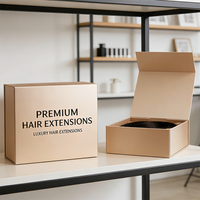 Kotak Penyimpanan Wig dari Karton Kaku Premium yang Dapat Didaur Ulang dengan Penutup Magnetik Berembos Desain Logo/Grafis Kustom untuk Grosir