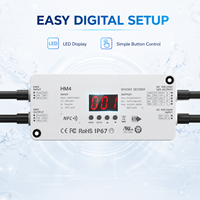 Contrôleur LED intelligent extérieur IP67 étanche haute tension DMX 4 canaux PWM Dimmer RGBW 6A Kit d'éclairage pour jardin et bâtiment