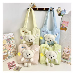 Tas tangan anak perempuan, tas ransel Mini lucu kartun beruang mewah, tas sekolah modis anak-anak - Product Image 1