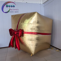 Boîte cadeau gonflable pour événements de Noël, fêtes, accessoires photo, décoration et présentation