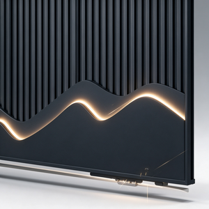 Portail battant automatique moderne en aluminium thermolaqué noir, durable, pour allée de villa, entrée principale extérieure - Product Image 2