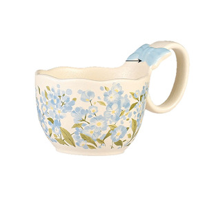 Tazza da Caffè in Ceramica Creativa ed Elegante con Motivi Floreali, Tazza per Latte con Manico Grande Unico - Product Image 5