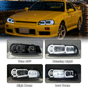 Nouveau style de phare LED pour <span class=keywords><strong>Nissan</strong></span> Skyline 5ème génération <span class=keywords><strong>R34</strong></span> <span class=keywords><strong>GTR</strong></span> 1999-2007, phares 99-02 2003-2007 pour ENR34 BNR34 HR34 ER34 GT-T - Product Image 6