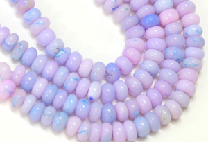Comprar hermosa rosa lavanda ópalo liso Rondelle forma cuentas con 15 "de longitud 6 a 9mm lavanda ópalo piedras preciosas cuentas joyería artesanal - Product Image 4