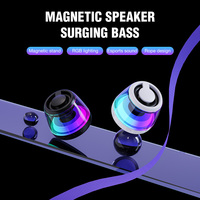 Altavoz Bluetooth Magnético TWS 2 en 1 con LED RGB Inteligente y Soporte para Teléfono