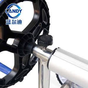 Chariot enrouleur de bâche de piscine Landy en alliage d'aluminium, capacité de charge 60 kg, longueur réglable, pour piscines de villas privées - Product Image 4