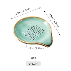 Reposacucharas de Cerámica Chaozhou, Cocido en Horno, Color Sólido, Ecológico, Solo Lavar a Mano, Para Uso Doméstico, Estilo Retro - Product Image 5