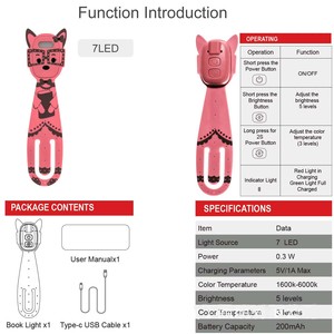 Nouvelle <span class=keywords><strong>lampe</strong></span> de lecture à <span class=keywords><strong>pince</strong></span>, veilleuse rechargeable, <span class=keywords><strong>lampe</strong></span> de bureau portable à <span class=keywords><strong>pince</strong></span>, protection des yeux, mini <span class=keywords><strong>lampe</strong></span> de livre LED <span class=keywords><strong>rose</strong></span> brun - Product Image 3