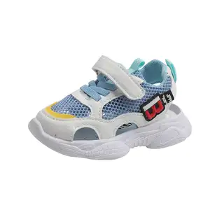 Sepatu Anak yeni 3-6 yaşındaki erkek ve kız çocuk ayakkabısı PVC yaz PU rahat Unisex katı çocuk ayakkabıları örgü çoklu renkler