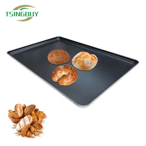 <span class=keywords><strong>Plaque</strong></span> de cuisson industrielle en acier aluminisé 450*650mm, revêtement antiadhésif, plateau de boulangerie robuste pour four, pour la vente en gros et l'OEM - Product Image 1