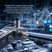 Connecteur d'aviation moulé par injection ADAMICU ABDX M8, 8 broches femelle pour appareils intelligents compacts ; Fiche de raccordement mâle-femelle M8