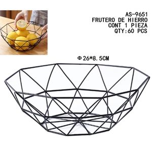 Cesto di frutta in ferro geometrico-26*8.5 cm-cesto di frutta in metallo - Product Image 1