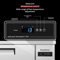Réfrigérateur commercial d'établi plat réfrigérateur à température unique 201/304 refroidisseur et congélateur refroidis par air en acier inoxydable