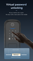 Serrure de porte intelligente Tuya WiFi avec caméra, empreinte digitale, carte d'accès NFC, code clé et contrôle à distance via application