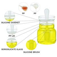 Pot à miel en verre borosilicate 150 ml avec cuillère, récipient de stockage hermétique pour la cuisine – Offre Spéciale