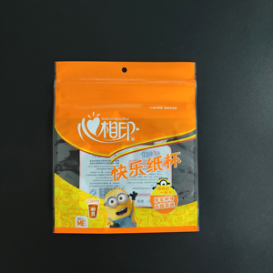 Nhà máy tùy chỉnh màu vàng trong suốt nhựa Ziplock túi cho 40 cốc giấy dùng một lần/ly nhựa - Product Image 3