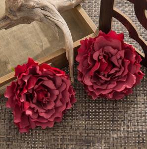 Simulation de tête de fleur de pivoine en soie, fleur artificielle, matériel pour couronne faite à la main, accessoire de décoration pour coiffure, 1 pièce - Product Image 3