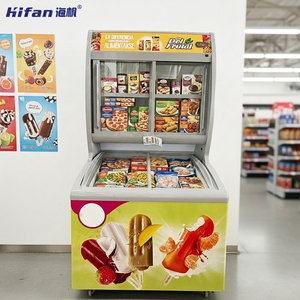 Réfrigérateur commercial <span class=keywords><strong>combiné</strong></span> mural avec compartiment supérieur et inférieur réfrigérés, vitrine de présentation combinée - Product Image 2