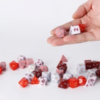 Epic Fantasy RPG Dice Set - 7PCS Resin Polyhedral Dice untuk D & D dan hiburan tahan lama seimbang & cerah warna