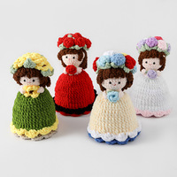 Bouquet de mariée en peluche tressé à la main, style sucette glacée, double face, grande fleur, style poupée, 20x22cm, pour la saison des mariages