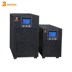 Baykee fase tunggal 6KVA 6000VA UPS online dengan 15 menit baterai bawaan catu daya tidak mengganggu Online