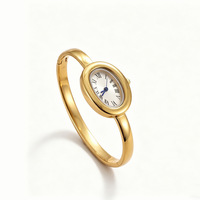 Nouvelle Tendance Montre Bracelet Ovale en Acier Inoxydable Style Européen Ancien, Petit Cadran, Montre Femme Avancée, Bracelet Rotatif