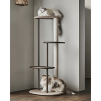 YOUME Meubles pour chats de créateur en gros, en bois de chêne massif avec marches antidérapantes, arbre à chat Kratzbaum pour marque privée