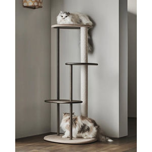 YOUME Grosir Furnitur Kucing Desainer Kayu Ek Solid dengan Tangga Anti-Selip Pohon Kucing Kratzbaum untuk Label Pribadi - Product Image 2