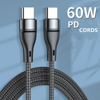 Cable de Datos USB-C con Doble Interfaz Tipo-C, Estructura Trenzada Anti-Doblez