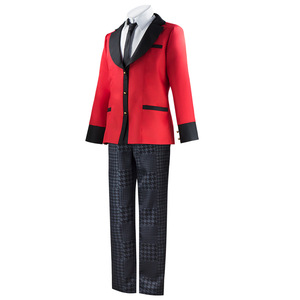 Costume de cosplay Kakegurui Ryota Suzui pour homme, uniforme rouge et noir à motif pied-de-poule, ensemble complet, tenue de jeu de rôle anime - Product Image 4