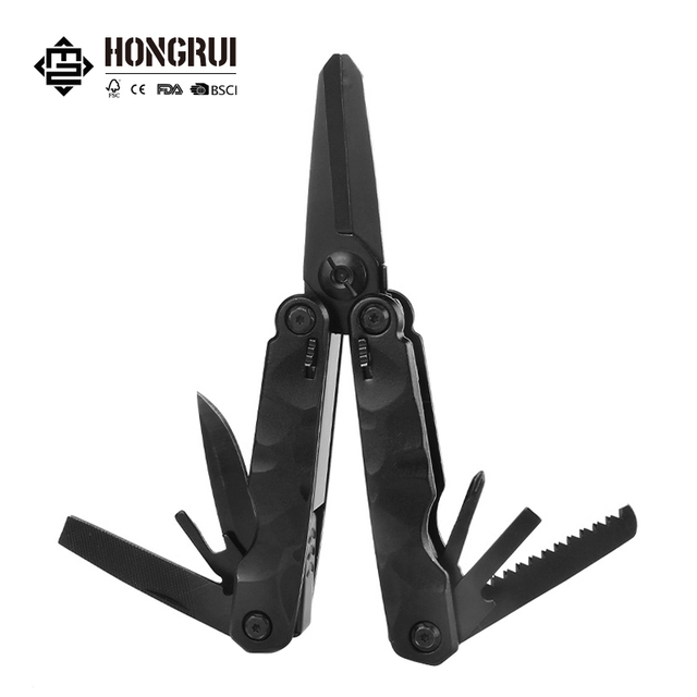8 in 1 Multifunctional Scissors Ergonomics Aluminum Handle Easy Grip Multi Tool Bottle Opener Screwdriver Saw Knife Puller