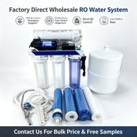 Système de filtration d'eau RO sous évier, purificateur à osmose inverse 5 étapes avec pompe et réservoir, garantie 1 an, usage domestique et cuisine