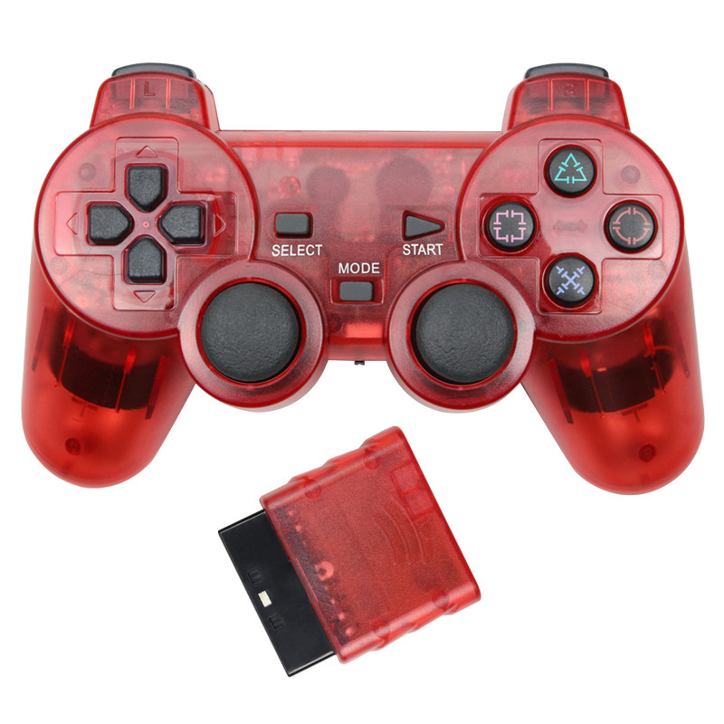 Gaming <strong>Controller</strong> Vibration Joystick for <strong>PS2</strong> Gamepad 2.4G <strong>Wireless</strong> Transparent Joypad for <strong>PS2</strong>