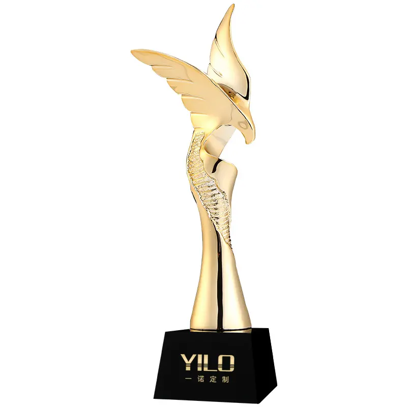 2023 Square Crystal base and Resin Trophy Eagle Trophy Ornaments Modern Animal Birds Hawk statue Home Decorations