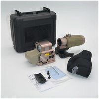 Optical Sight Combination 558 G33 Holographic Reflex Red Dot and 3X Magnifier Aluminum Alloy Quick Release for Hunting