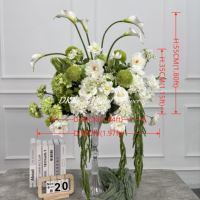 Bouquet de Mariage en Gros, Décoration de Scène de Mariage de Luxe, Centre de Table de Mariage aux Couleurs Chaudes, Boule de Fleurs de Mariage de 60 CM