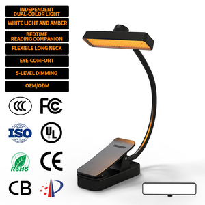 Lampe de lecture à pince EGH OEM/ODM 1000mAh, protection des yeux, sans lumière bleue, lumière ambrée, soulage la fatigue oculaire - Product Image 1