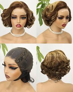 วิกผมทรงพิกซี่แบบสั้น ตัดตรง ไม่ต้องใช้กาว ผมแท้บราซิล 13x4 HD Lace Frontal สำหรับ<span class=keywords><strong>ผู้หญิง</strong></span>ผิวสี  ถอนขนมาแล้ว - Product Image 2