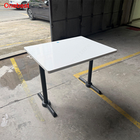 Table à manger rectangulaire en pierre moderne à prix compétitif contemporain, certifiée ADA, meubles de cantine