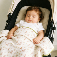 Nouvelle arrivée : Couverture bébé en tricot de haute qualité, respirante et absorbante, idéale pour l'avion