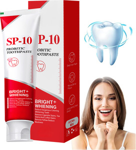 Pasta Dental Blanqueadora Probiótica SP-10, Elimina Manchas de Cigarrillos, Café y Té, Blanqueamiento Dental, Aliento Fresco a Menta, Cuidado Bucal Diario, 120g - Product Image 1