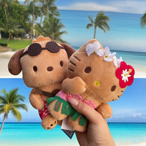 Доставка через 3-5 дней, 8 дюймов, 12 дюймов, Sanrios Haeaii Hellokitty, коллекция, коричневое чучело Hellokitty - Product Image 1