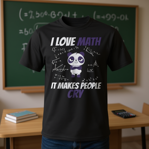 Camiseta I Love Math It Makes People Cry para profesores de matemáticas y genios - Product Image 3