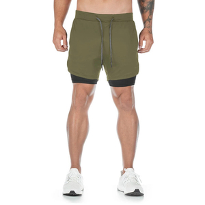Shorts de <span class=keywords><strong>sport</strong></span> pour homme PASUXI, double couche en mesh, cordon de serrage, poches, séchage rapide, respirant, écologique, athlétique, décontracté - Product Image 6