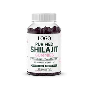 Gomitas <span class=keywords><strong>de</strong></span> Shilajit <span class=keywords><strong>de</strong></span> Marca Privada, Suplementos <span class=keywords><strong>de</strong></span> Gomitas <span class=keywords><strong>de</strong></span> Shilajit Puro con Minerales Traza, Apoyo Energético para Hombres y Mujeres - Product Image 1