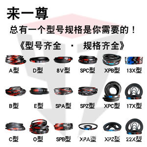 High Quality Industrial Machine Hard Wire Transmission <b>Belt</b> Wear-Resistant Rubber One Brand Model SPZ1962 to 2690 - Product Image 1