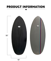 Planche de skimboard en fibre de carbone de 50 pouces, prix d'usine, planche de surf en époxy personnalisée, planche de skimboard en EPS