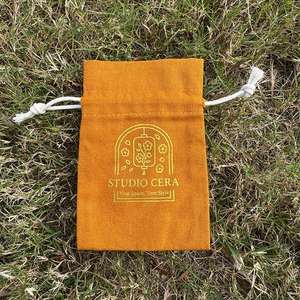 <b>Small</b> Size Organic Cotton Drawstring Bag GOTS Certified Recyclable with Customizable Logo for Candle Crafts Gifts Factory Direct - Product Image 5