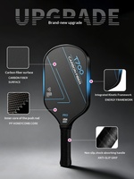 Raquette de pickleball en fibre de carbone T700, ensemble complet, finition mate professionnelle, noyau en nid d'abeille PP, légère, 2020-230g, transfrontalier