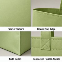 Sac fourre-tout carré pliable en toile de coton biologique recyclé, couleur et logo personnalisés, certifié GOTS GRS